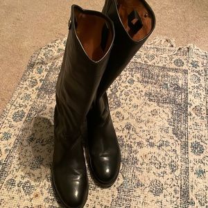 Frye Wide Calf Leather Tall Boots - Melissa Button2